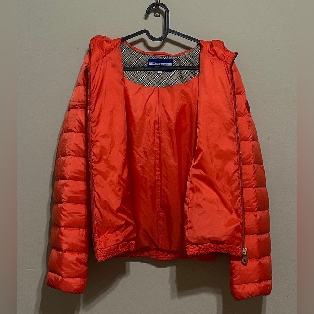 Burberry Blue Label Women's Orange Puffer Jacket - Picture 3 of 10